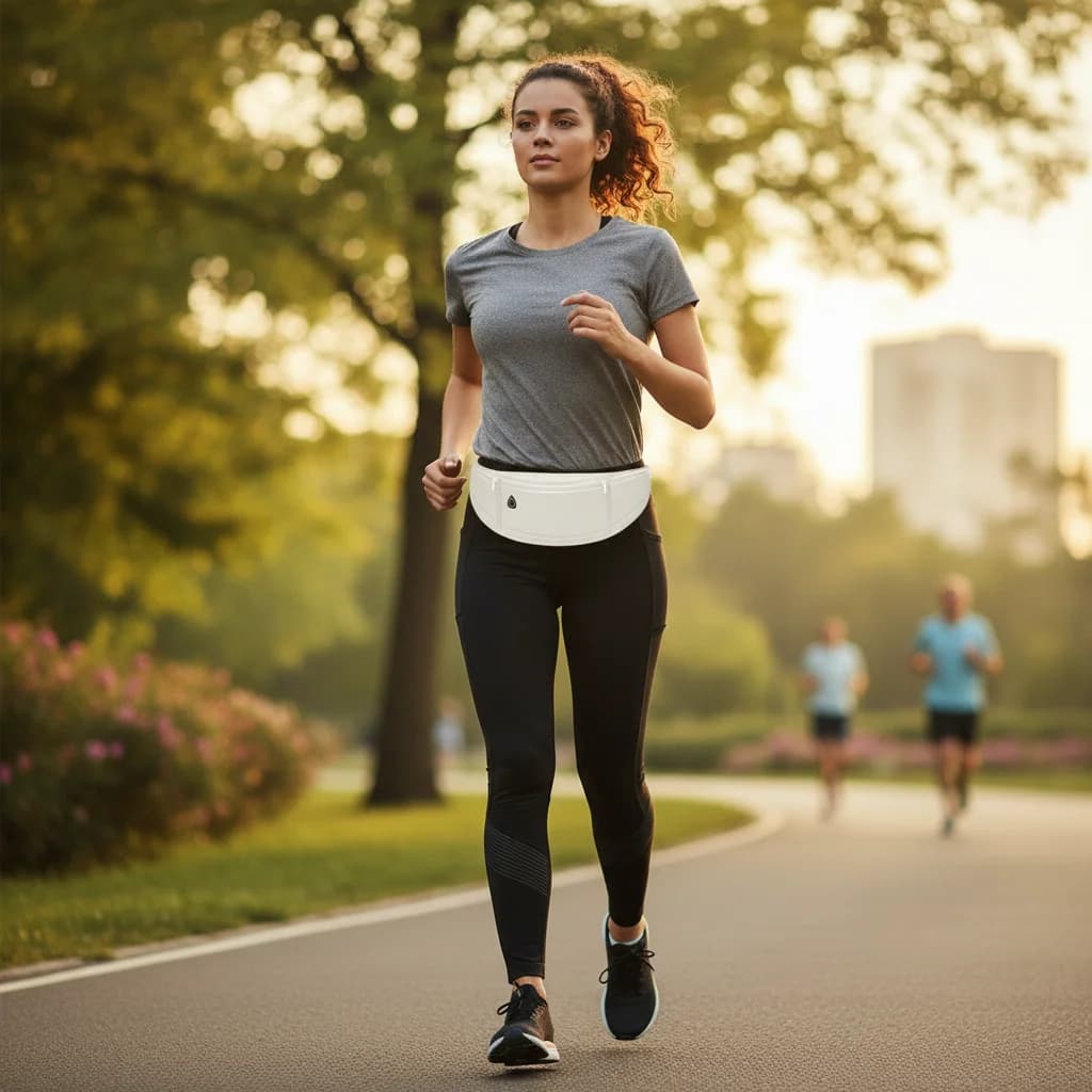 Fashion Waterproof Running Waist Bag Breathable Lightweight Sports Belt Bag Invisible Reflective Strip Waist Pack Phone Bag