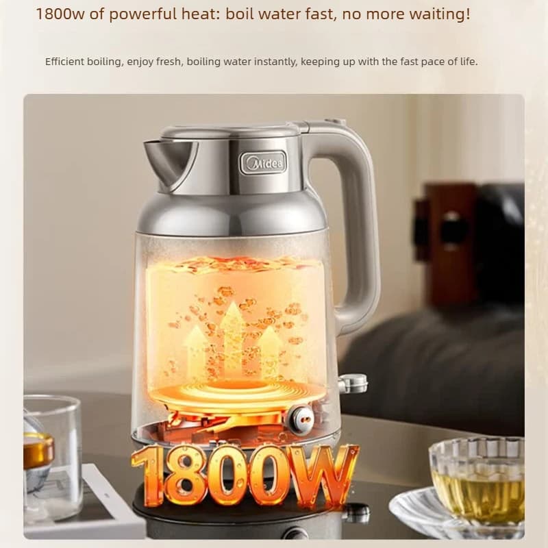 2L Stainless Steel Electric Kettle Double-Wall Seamless Inner Baby Formula Warmer Anti-Corrosion Oxidation Resistant