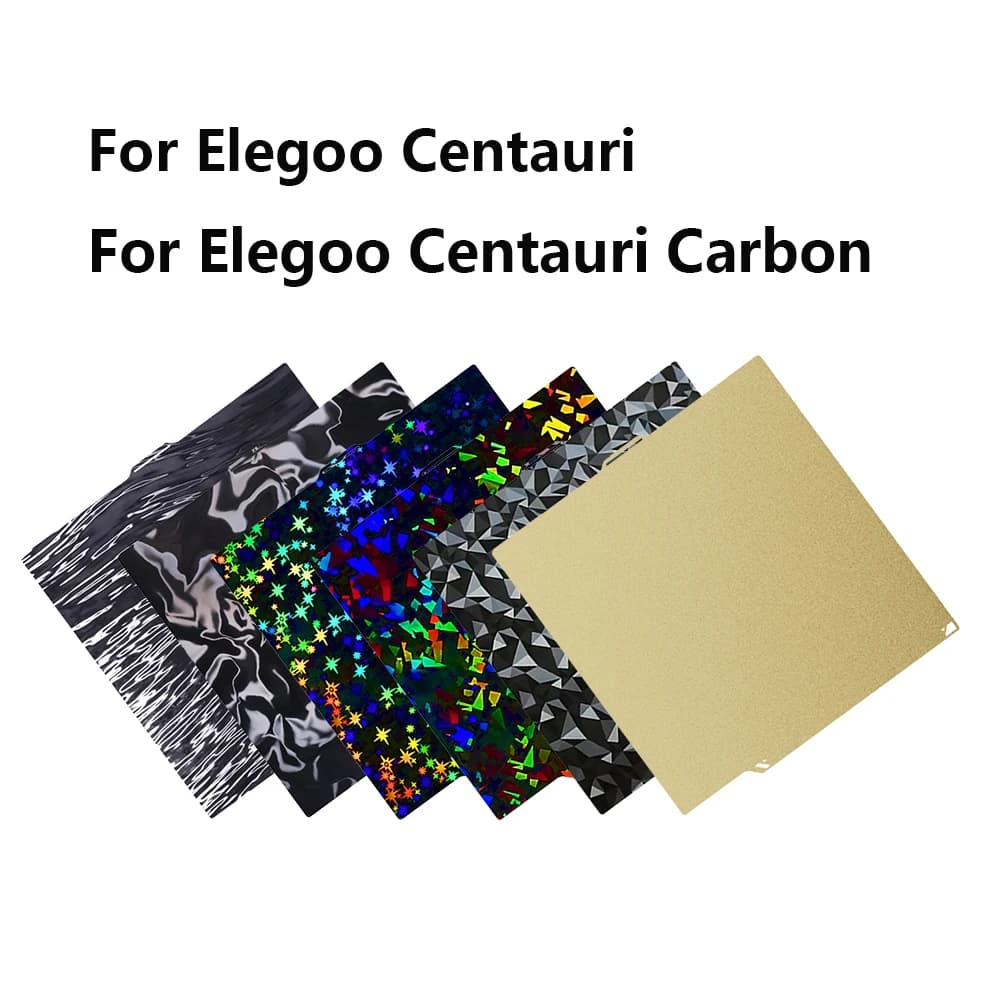 Piastra di stampa in fibra di carbonio PEI liscia per Elegoo Centauri, ricambio per stampante 3D Elegoo