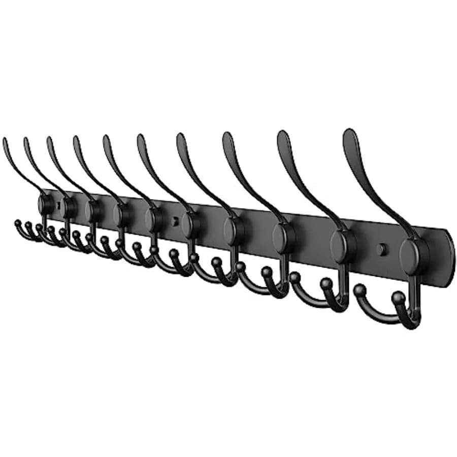 Appendiabiti da Parete in Acciaio Inox 32 Pollici Finitura Opaca Ganci Robusti per Cappotti, Cappelli, Asciugamani, Sciarpe