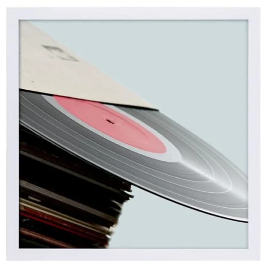 Cornice per Dischi in Vinile, Cornice per Album Adatta a LP 12x12 e Copertine, Espositore da Parete Robusto e Leggero per Casa e Studio Musicale