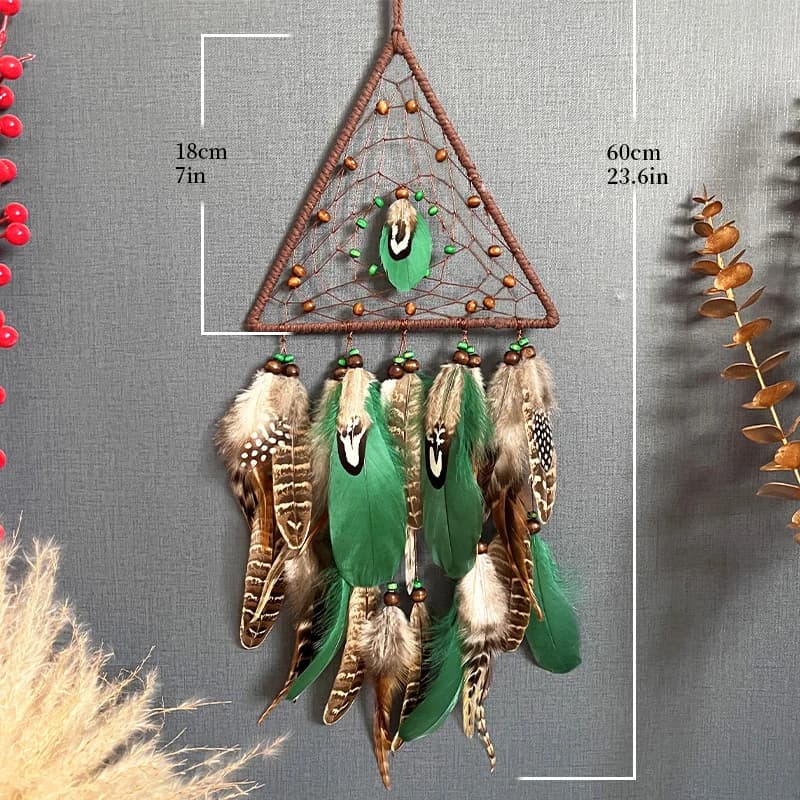 Dream Catcher pendant wind chimes turquoise colored feather beads high-end wall pendant