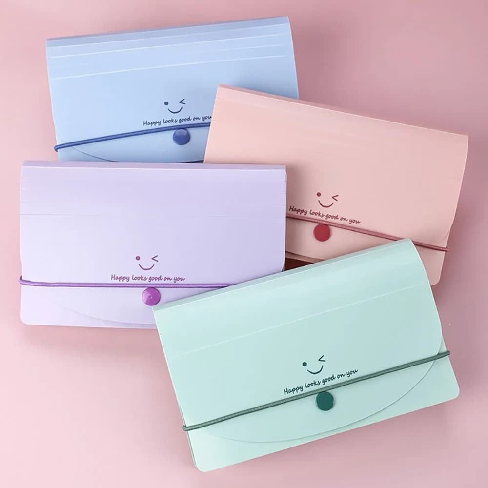 A6 file storage bag, 13 layer classified invoice storage folder, waterproof office storage