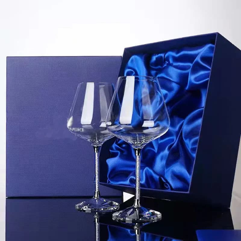 Calice di fascia alta bicchiere da vino rosso bicchiere di cristallo acqua Grap diamanti bicchieri da Champagne Bordeaux borgogna matrimonio quadrato festa Gi