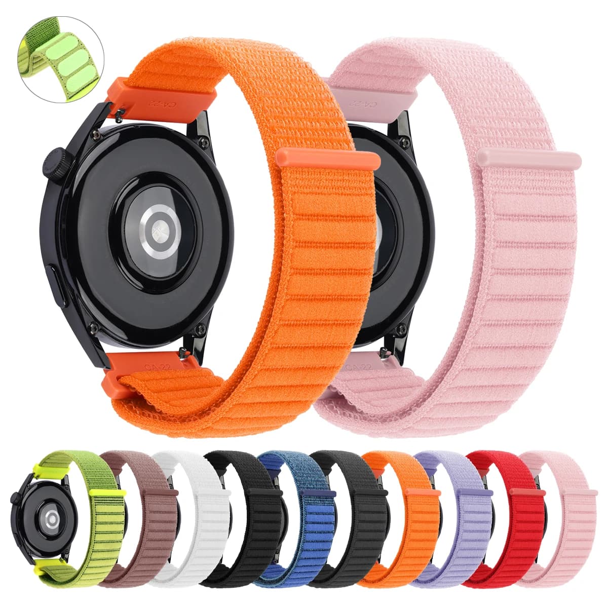 20 22mm cinturino in nylon per Amazfit BALANCE 2/Bip 6 5 cinturino intrecciato per GTR 4 3 Pro/GTR 42mm 47mm/GTS 4 2 Mini/Stratos braccialetti