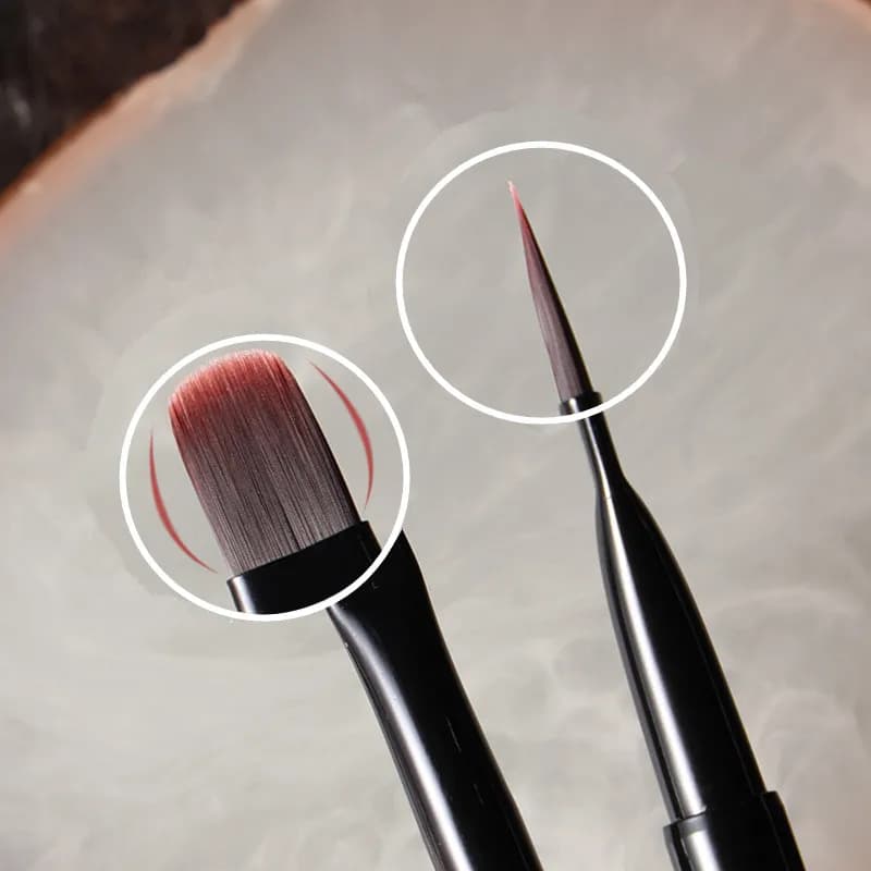 3 Pennelli per Unghie con Manico in Legno di Sandalo per Manicure, Pittura Gradiente, Estensione Gel UV, Penna per Disegno