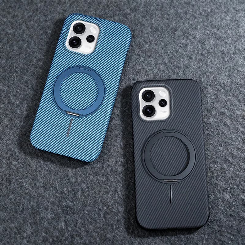 For OPPO Reno 15Pro Max Kevlar Texture Magnetic Ring Holder Cover For Reno15 Pro mini Wireless Charging Hard PC Shockproof Cases