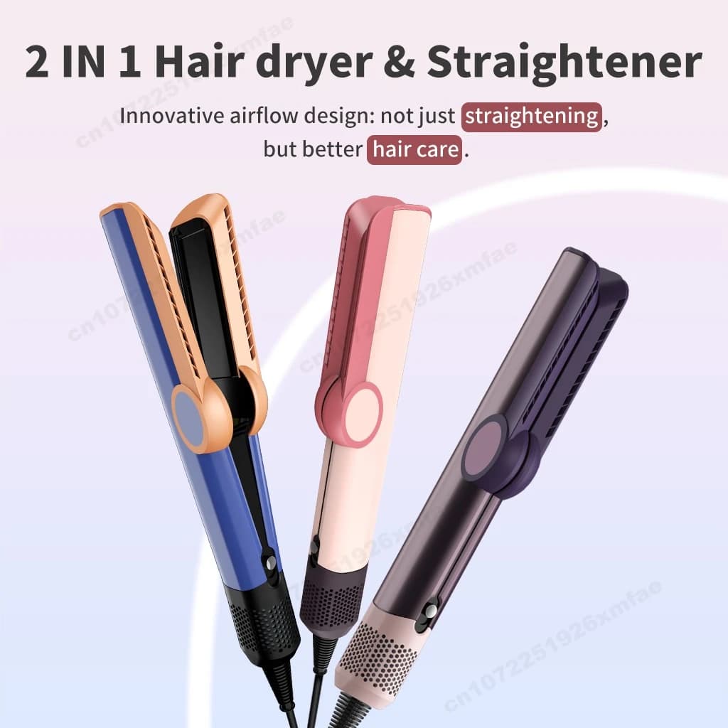 SenCiciMen 2 in 1 Plate and Hairdryer with Negative Ions, Hair Styler with Floating Plates, Styling Tools for Women, Gift Idea