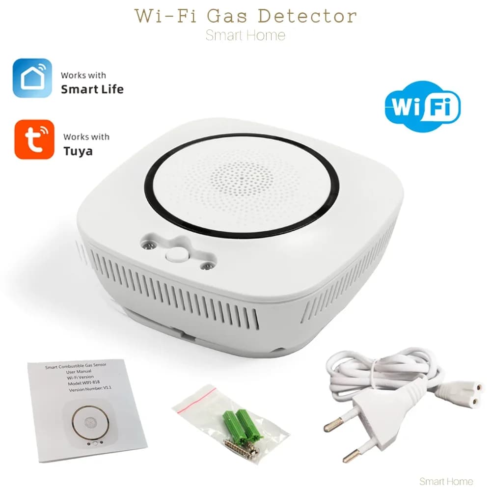 1 pz Montaggio A Parete di Sicurezza Domestica Prevenire L'invelenamento Rilevatore di Monossido di Carbonio CO Sensore di Allarme Wireless 2.4G WIFI Tuya Intelligente