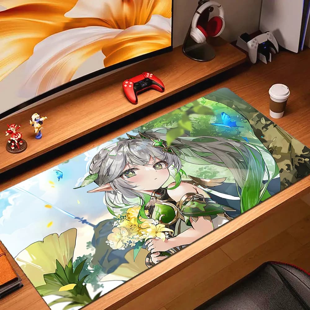 Nahida Mousepad Genshin Impact Tappetino per mouse da gioco di grandi dimensioni LockEdge Tastiera per computer addensata Tavolo Tappetino per scrivania 900x400 Tappetino per mouse Xxl