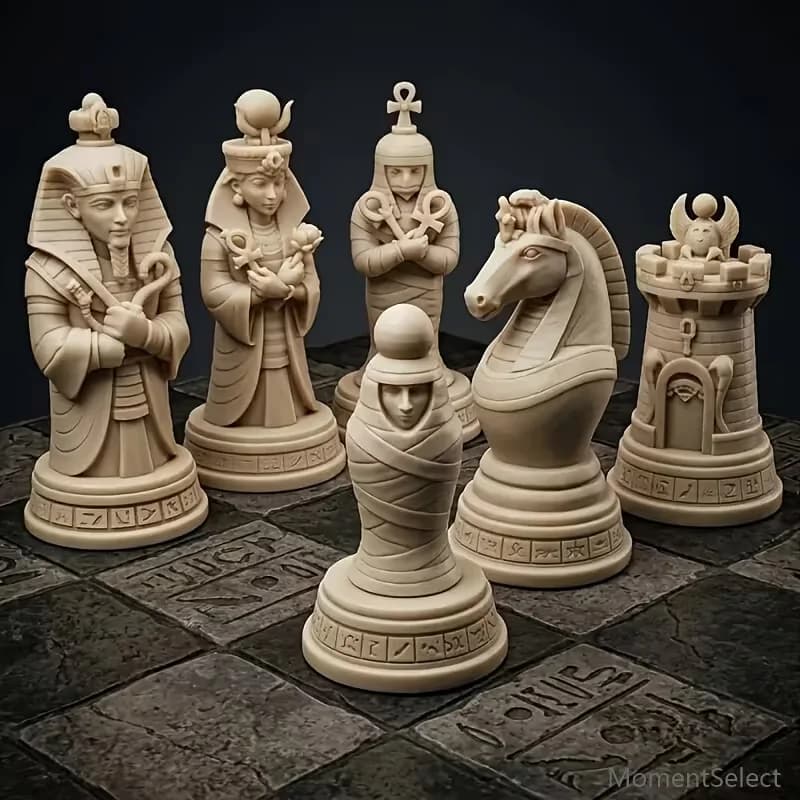 16 Pcs Creative Viking Theme Chess Norse Warrior Chess Pieces Board Game Desktop Decorative Ornaments