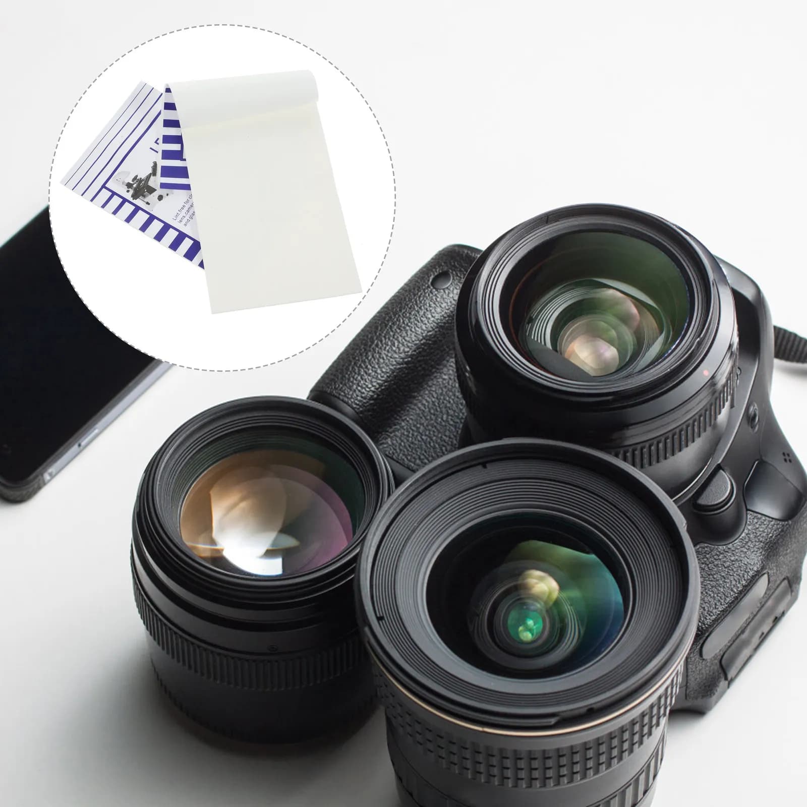 100 Pezzi di Salviette per Pulizia Lenti, Senza Polvere, per Fotocamere, Microscopi, Occhiali, Maschere da Nuoto, Schermi e Lenti