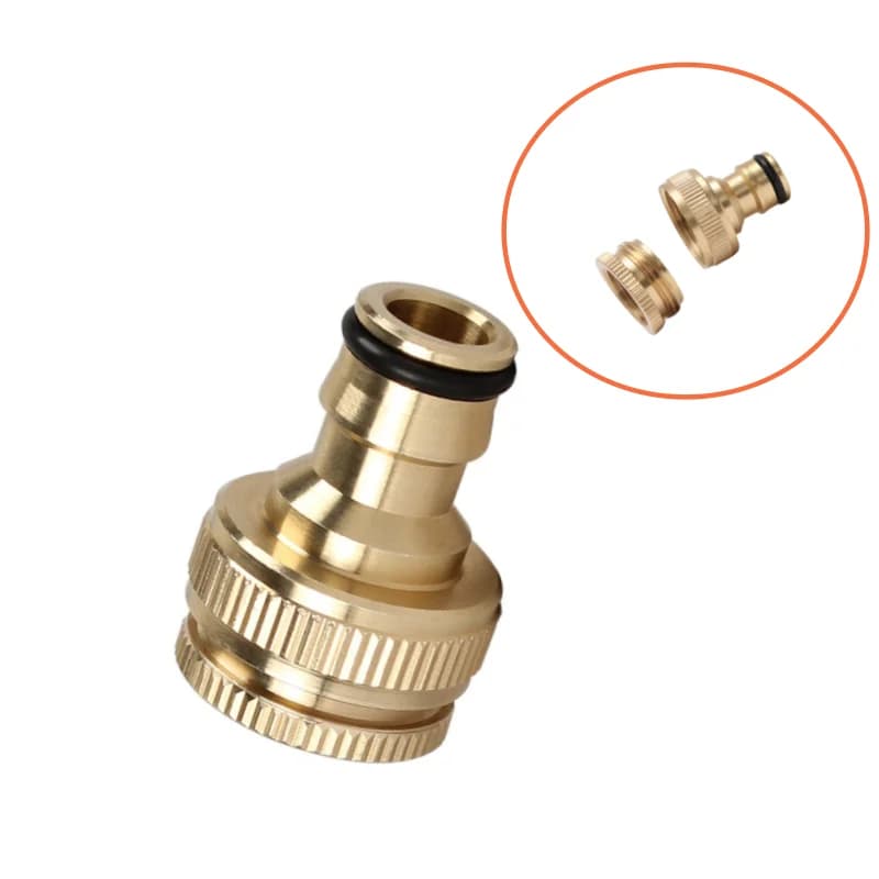 Connettore Standard in Ottone Puro per Rubinetto, Raccordo Rapido per Lavatrice, Connessione Tubo 1/2" 3/4" 16mm, 1 Pezzo