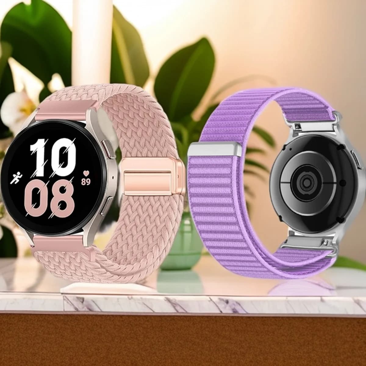 2 pezzi cinturino intrecciato magnetico + cinturino in velcro per Huawei Watch GT6 GT5 GT4 cinturino per donna uomo cinturino in nylon per orologio Garmin venu