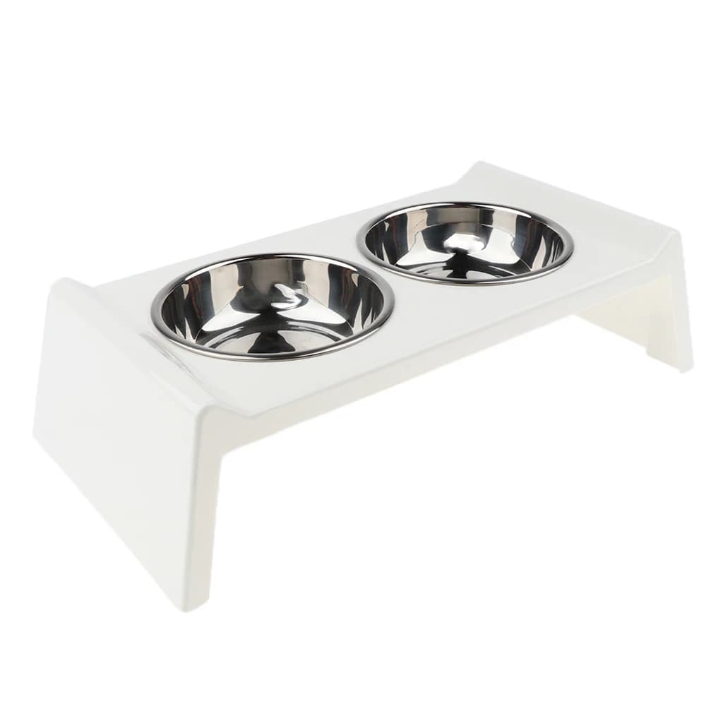 Ciotole rialzate per cani e gatti Ciotole per animali domestici con base in acrilico trasparente Alimentatore lento Ciotola per acqua alimentare in acciaio inossidabile per una facile pulizia