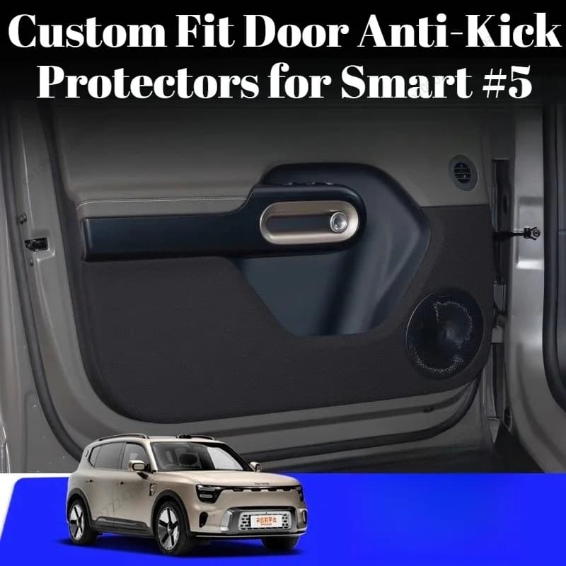 Door Anti-Kick Mats Fit Smart #5 2024-2026, Anti-Scratch Anti-Step Protective Stickers, Auto Interior Modification Protection