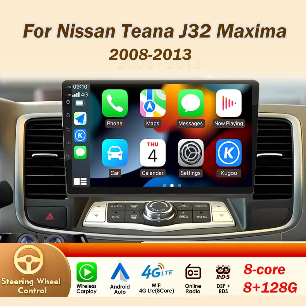 Car Radio Android For Nissan Teana J32 Maxima 2008-2013 GPS Navigation Video Car Radio GPS Multimedia wifi Video Player 5g 2Din
