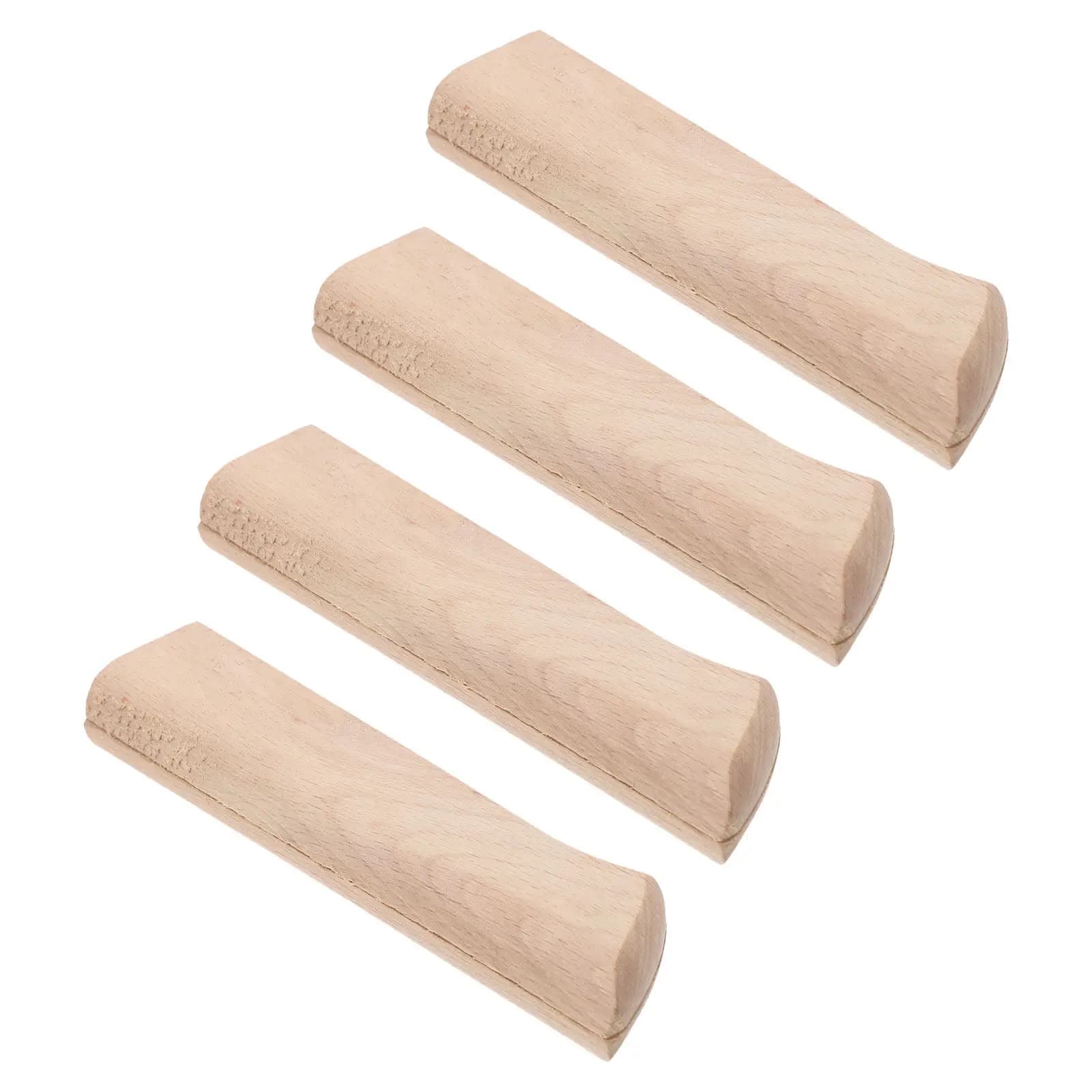 Set of 4 Kitchen Knives Cooking Knives in Faggio Wood, Universal Ergonomic Handle Liscia for Chef, Kitchen, Sushi and Sashimi