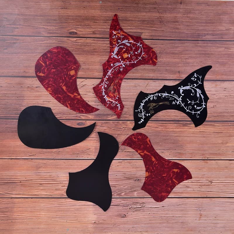 Professional Folk Acoustic Guitar Pickguard Top Comma Shape Self-adhesive Pick Guard Sticker For Guitar Accessories