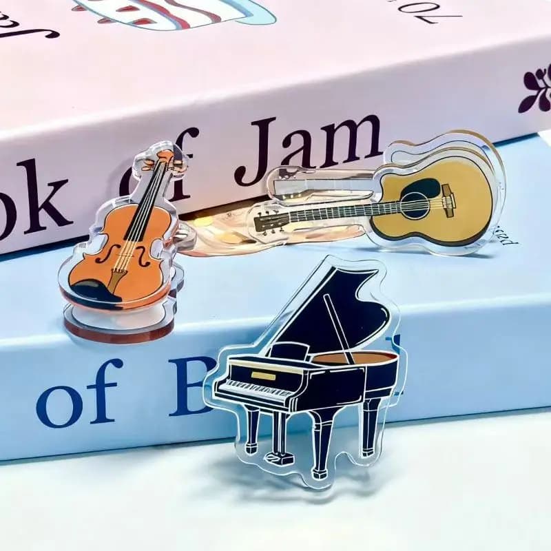 5Pcs Mini Music Clip Acrylic Secure Page Marker for Piano Books Convenient Sheet Music Holder Essential for Learners