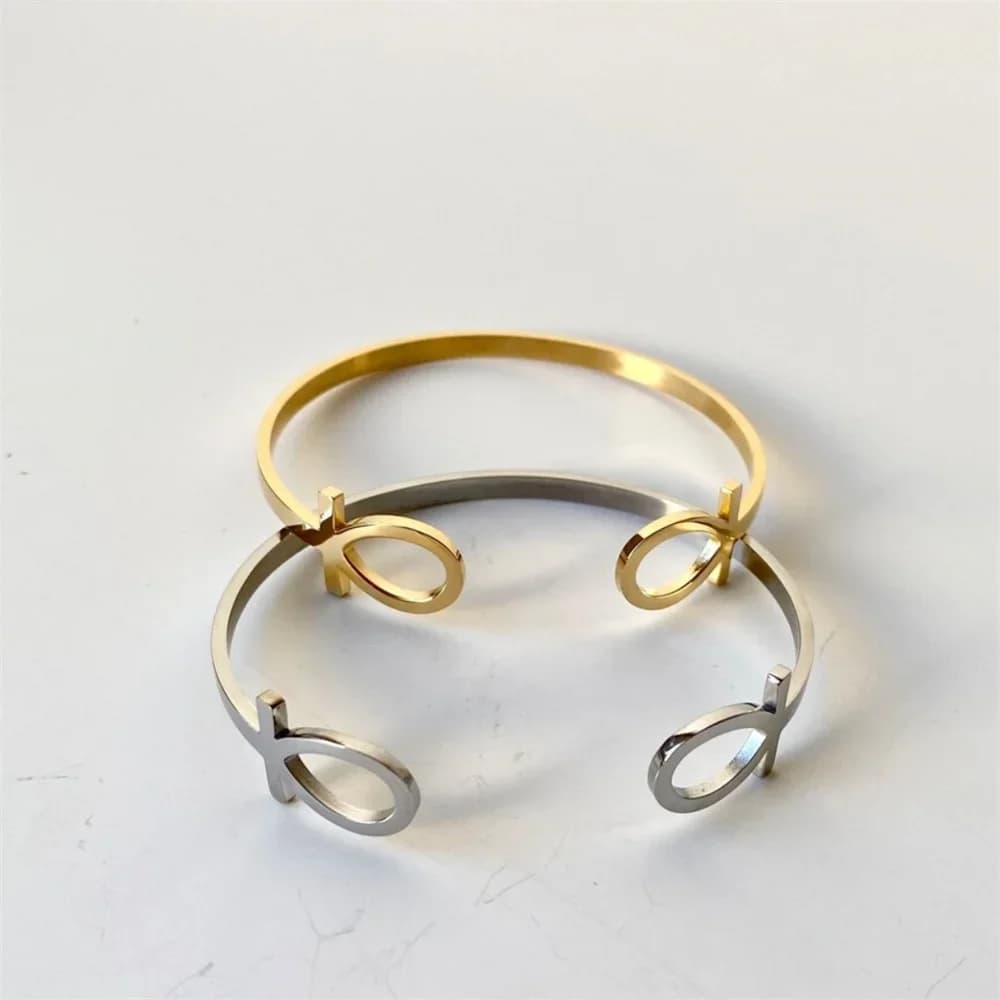 Ancient Egypt Ankh Cuff Stainless Steel Bracelets for Women Vintage Key of Life Adjustable Bangle Men Amulet Jewelry Gifts