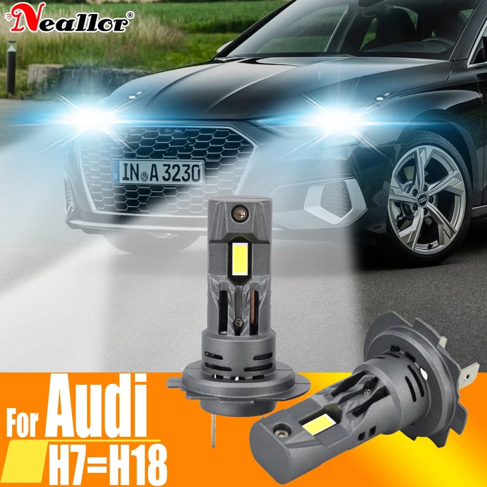 H7 Led Canbus No Error Faro 12V 55W Lampadina Potente Xenon 6000K Bianco Diodo Turbo Lampade Per Audi A1 A3 8l 8p 8v A4 B9 TT Mk2