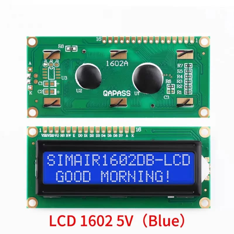 LCD1602 1602A Modulo LCD Blu/Giallo Verde Schermo 16x2 Caratteri Display LCD PCF8574T PCF8574 IIC I2C Interfaccia 5V/per arduino