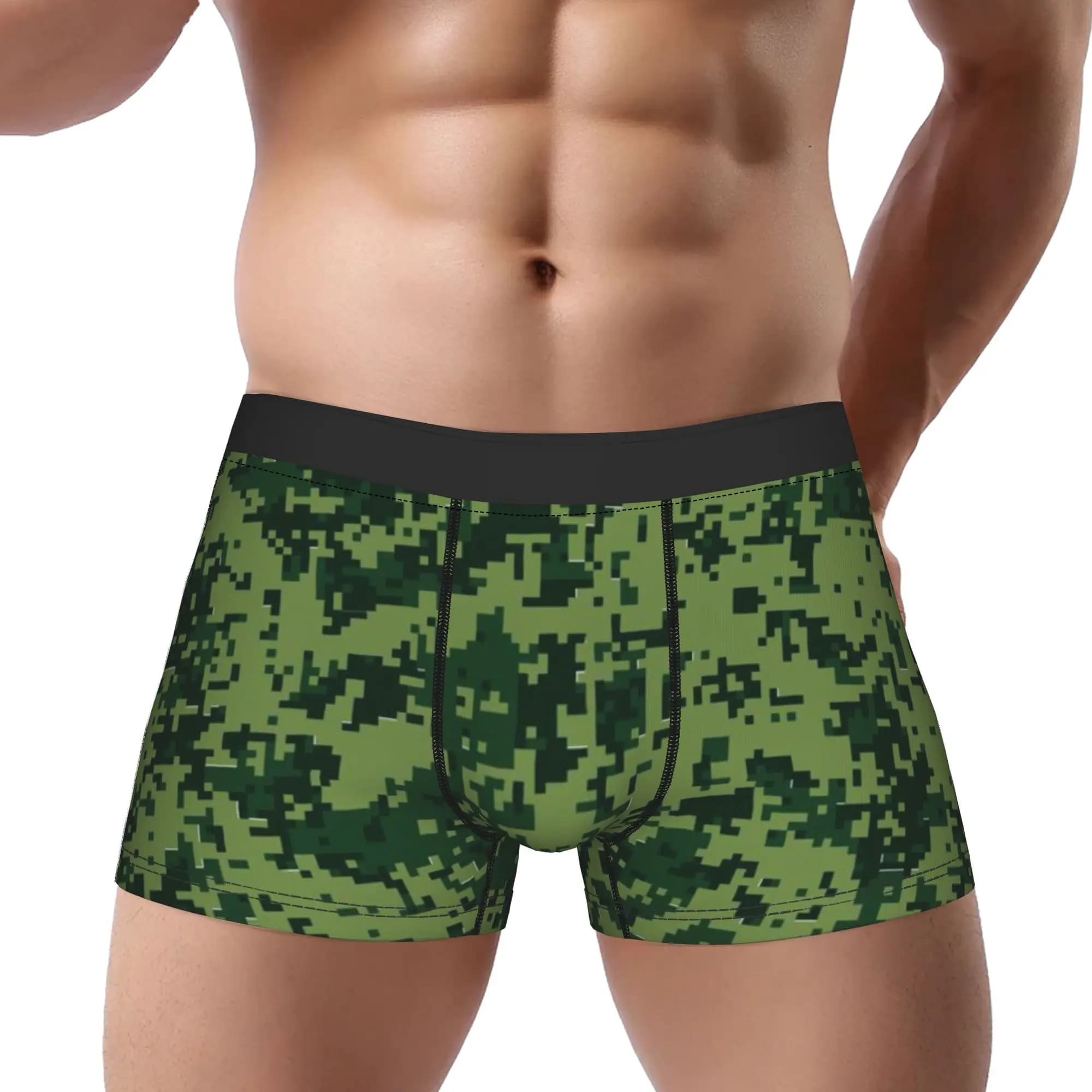Camo (18) Jungle Camouflage Underpants Homme Panties Men's Underwear Print Shorts Boxer Briefs
