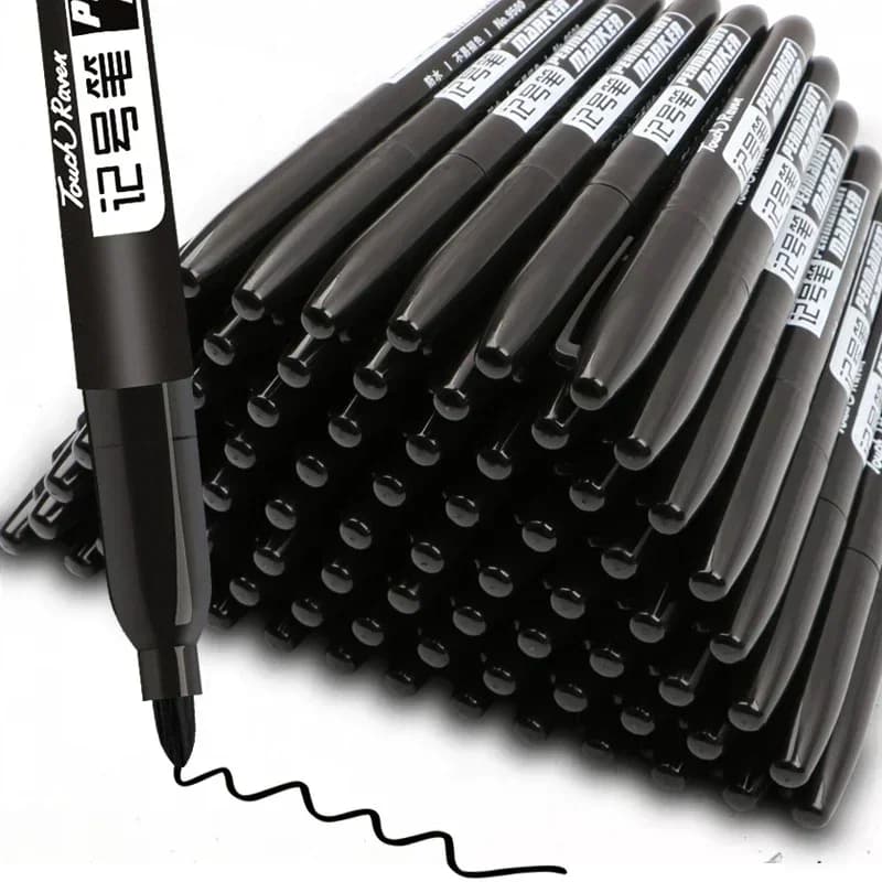 6-20 Pz/set Pennarello Permanent Punta Fine Pennarelli Waterproof Pennarelli Pennino Sottile Pennino Greggio Black Blue Ink Red 1.5mm Pennarelli Color Fine