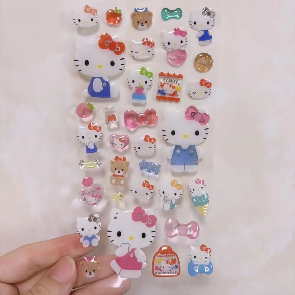 Adesivo in resina tridimensionale Sanrio Hello Kitty Hangyodon Badbadtz-Maru, regalo di compleanno per amici, per notebook, custodia per telefono, computer
