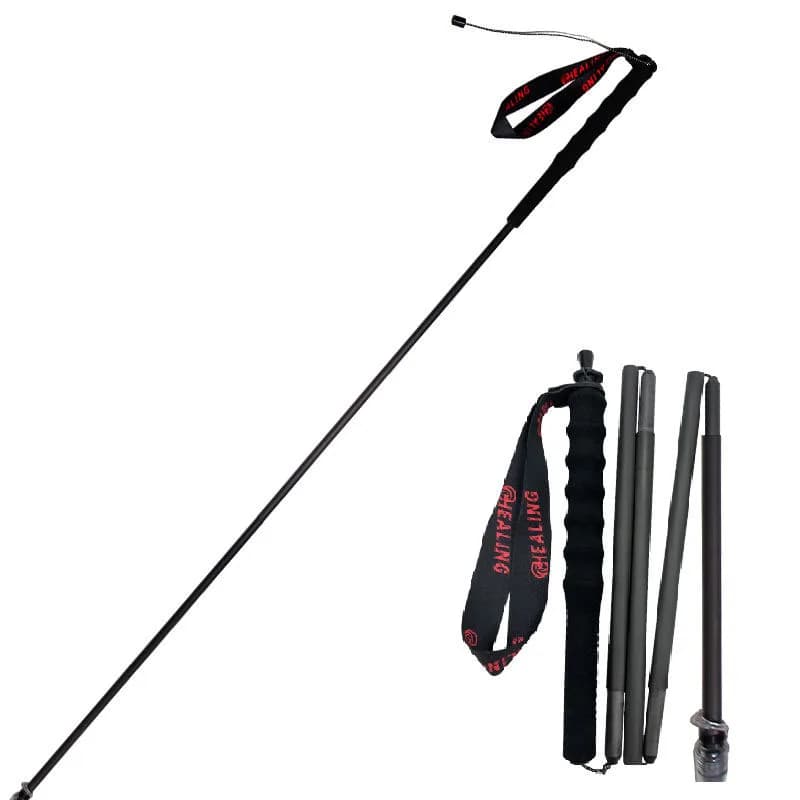 Ultralight Trekking Sticks T1000 Carbon Fiber 5 Sections High Strength with EVA Handle and Rubber Tip