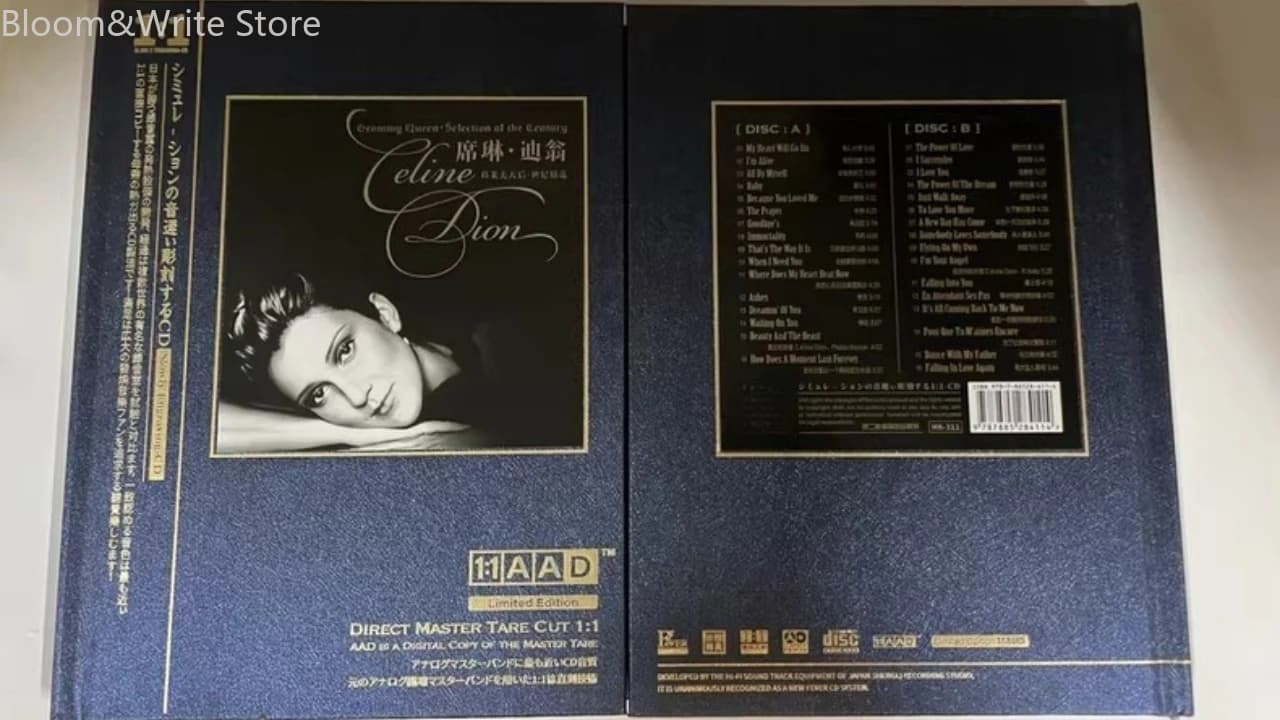 CD dell'album classico di Celine, canzoni classiche pop europee e americane in inglese, "My Heart Will Go On", tagliato direttamente dal master disc.