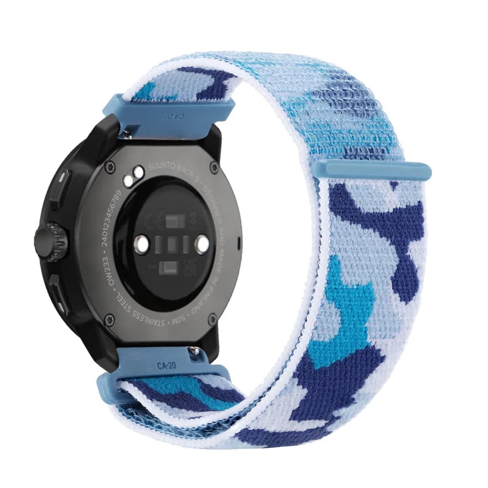 Cinturini Mimetici per Suunto Race/Race S/Vertical/9 Peak Pro/9 Peak/5 Peak, Cinturino in Nylon con Velcro