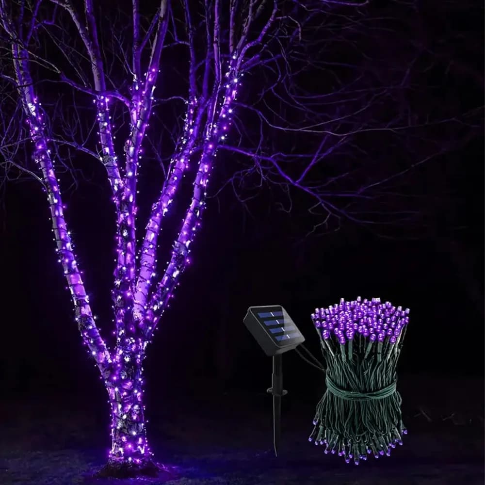 Lampada solare impermeabile da giardino per esterni fata luce solare 2025 Ghirlanda di Natale Festa di Natale Decorazione di Halloween per la casa