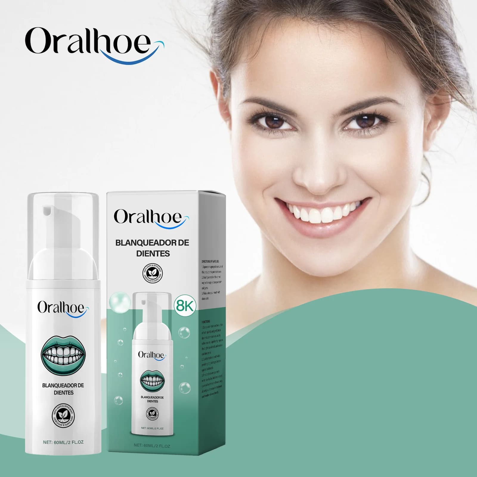 ORALHOE Tooth Whitener, Remove Macchie and Plate, Oral Hygiene, Fresh Food, Tooth Care