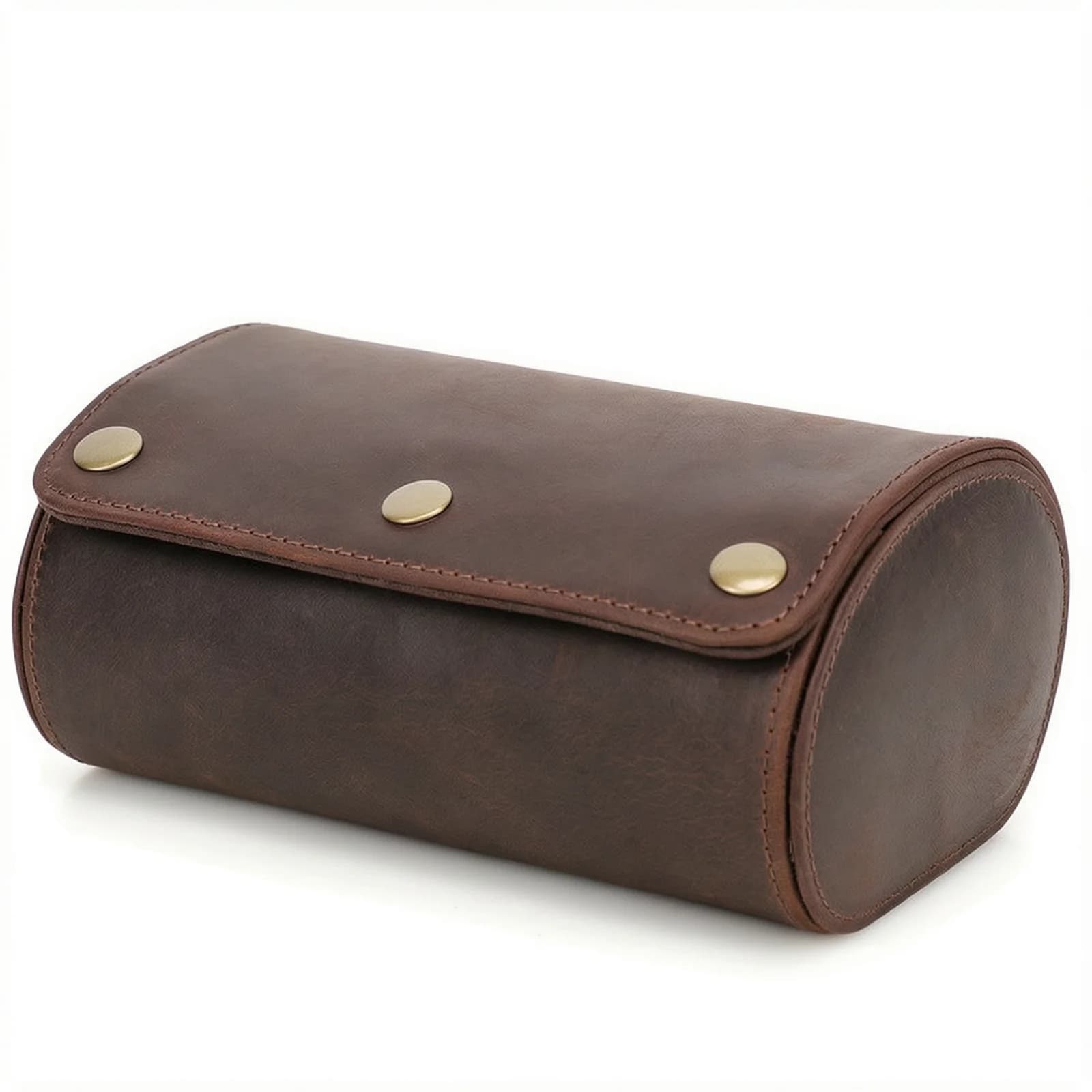 Travel Ready Watch Roll Case Featuring Soft Velvet Pillows Stylish Leather Exterior For Safe Storage