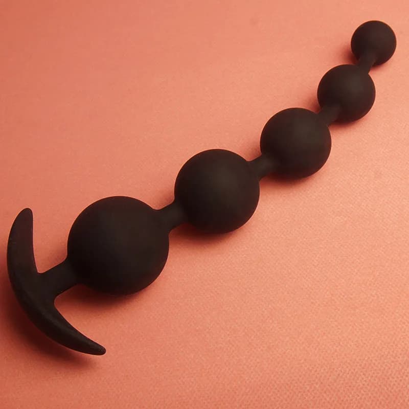 Set di 5 Palline Anali Sfumate di Diverse Dimensioni per Allenamento, Giocattoli Sessuali, Plug Anale Flessibile in Silicone