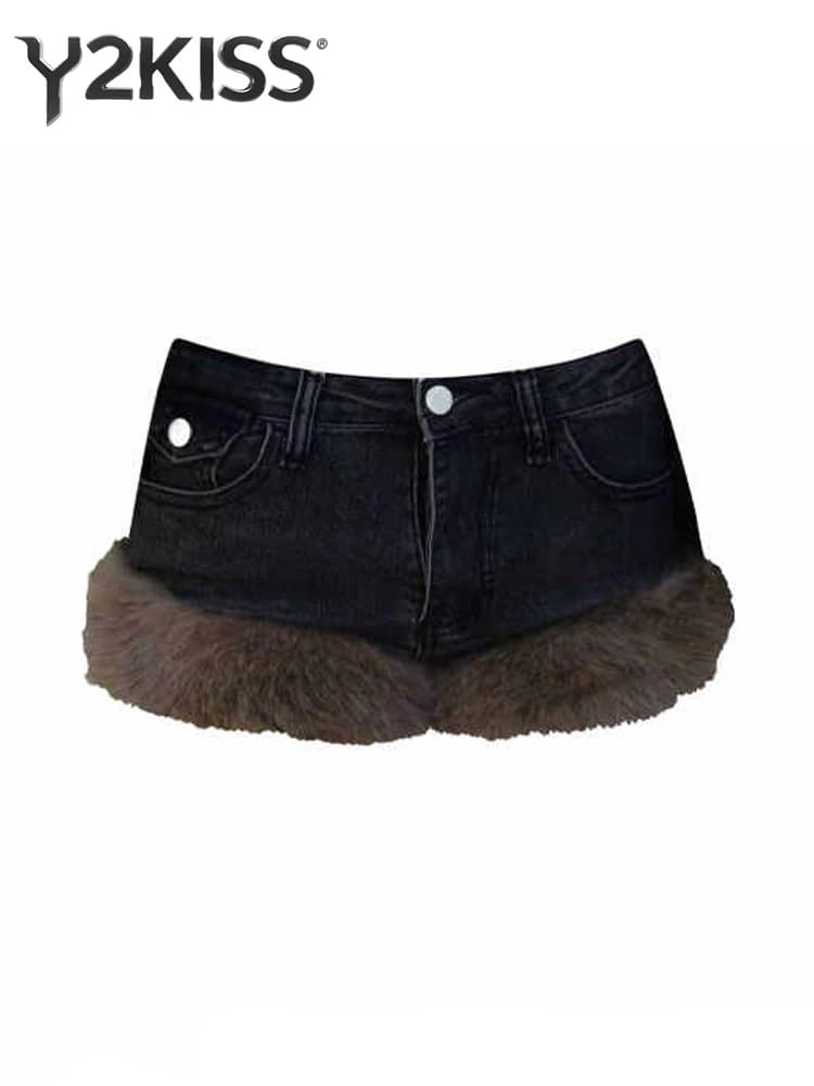 Women's Summer Denim Shorts American Style Retro, Japanese Kpop Y2K Years 2000, Jeans Grunge, Hot Pants Gyaru Coquette Chic Korean