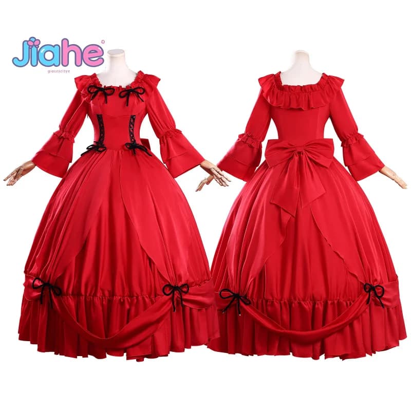 Il costume cosplay di Scarlett potrebbe chiesto una cosa finale? Splendidi accessori per abiti rossi da donna, nuova uniforme di carnevale di Halloween