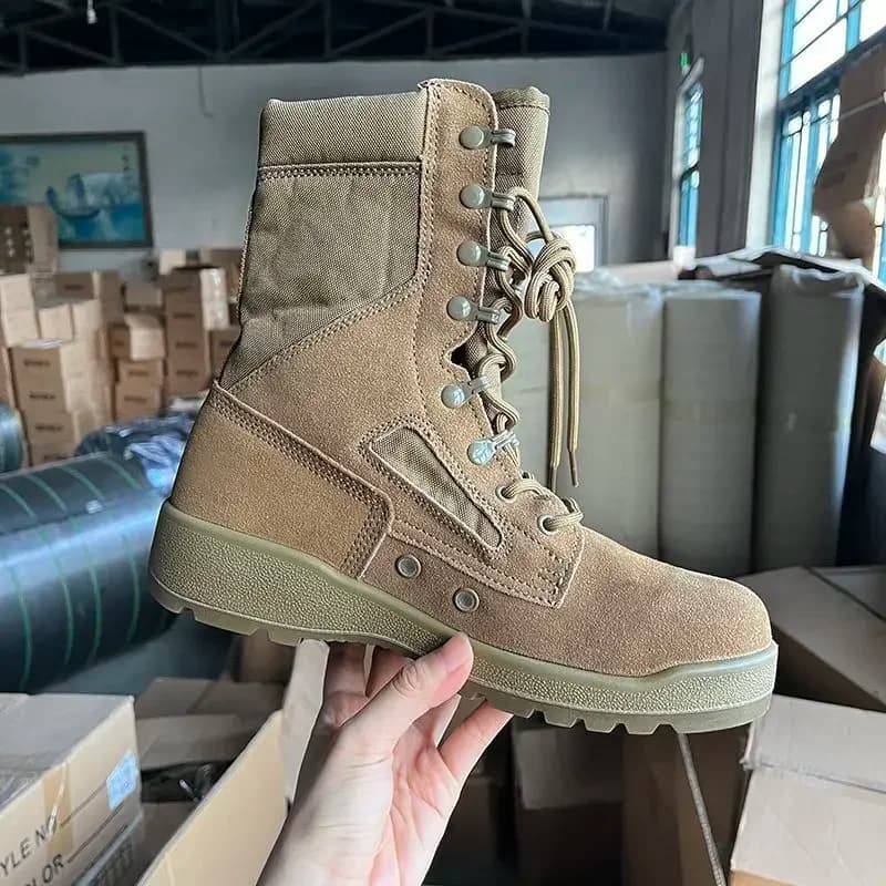 Scarpe da Trekking Professionali 2026 per Uomo, Stivali da Caccia Alti Antiscivolo, Scarponi da Montagna Marroni per Campeggio Outdoor