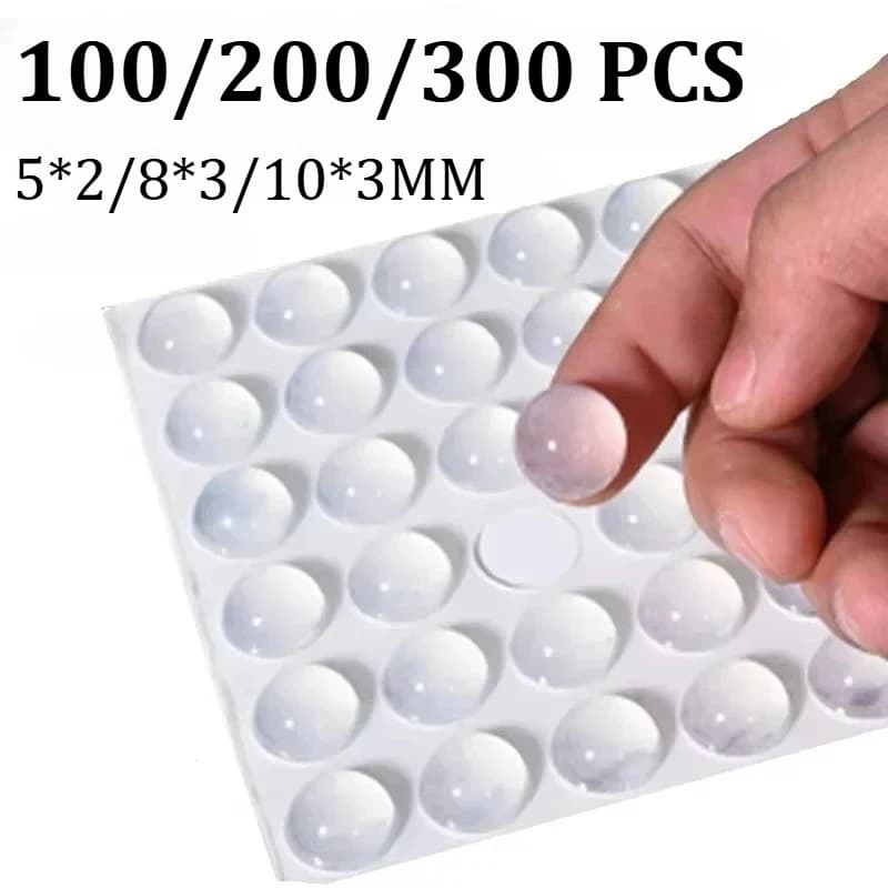 Mini fermaporta trasparente in silicone 100/200/300 pezzi tampone silenzioso anti-collisione per tavolo, sedia, cuscino di protezione per mobili