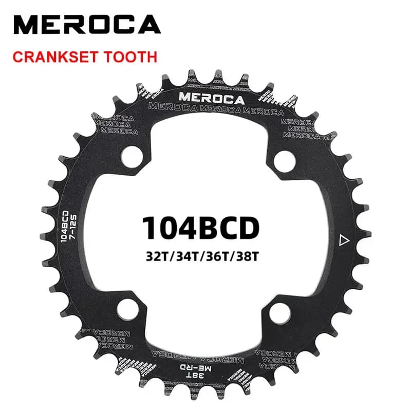Corona MTB ultraleggera rotonda e larga MEROCA 104BCD (32T/34T/36T/38T) - Accessori per biciclette