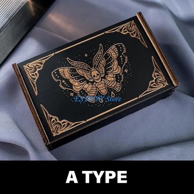 G6DE Legno Push Pull Tarocchi Scatola Immagazzinaggio Contenitore Carta Portatile Astrologia Bigiotteria Scatola Custodia