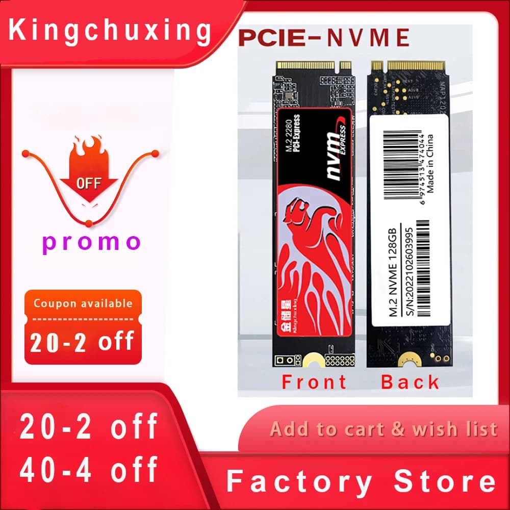 Promo kingchuxing Ssd Nvme M2 Hard Drive SSD 1tb M2 Nvme Ssd 512gb PCIE 3.0 interno per Laptop Desktop SSD