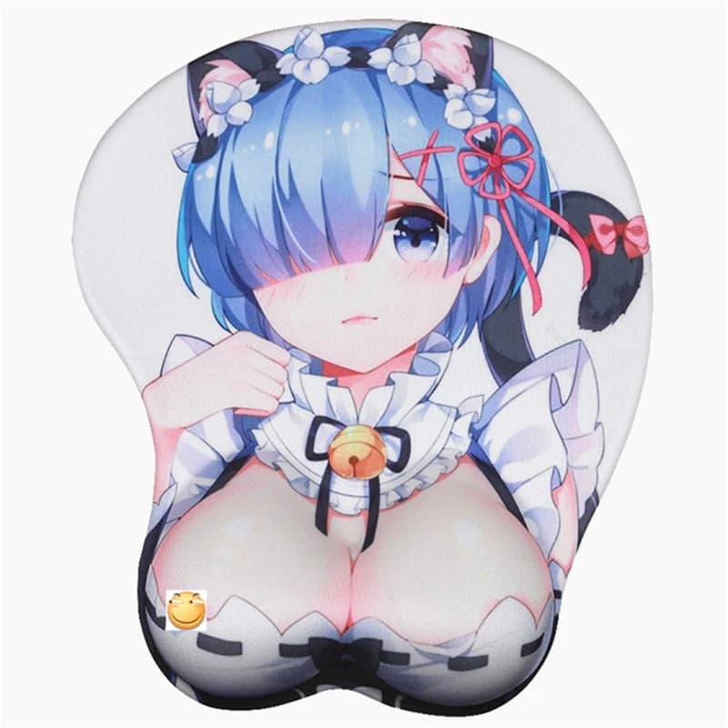 Tappetino per mouse da gioco Rem Anime Tappetino per mouse 3D sexy con poggiapolsi Tappetini per mouse simpatico cartone animato Tappetino per scrivania per computer portatile da ufficio di moda