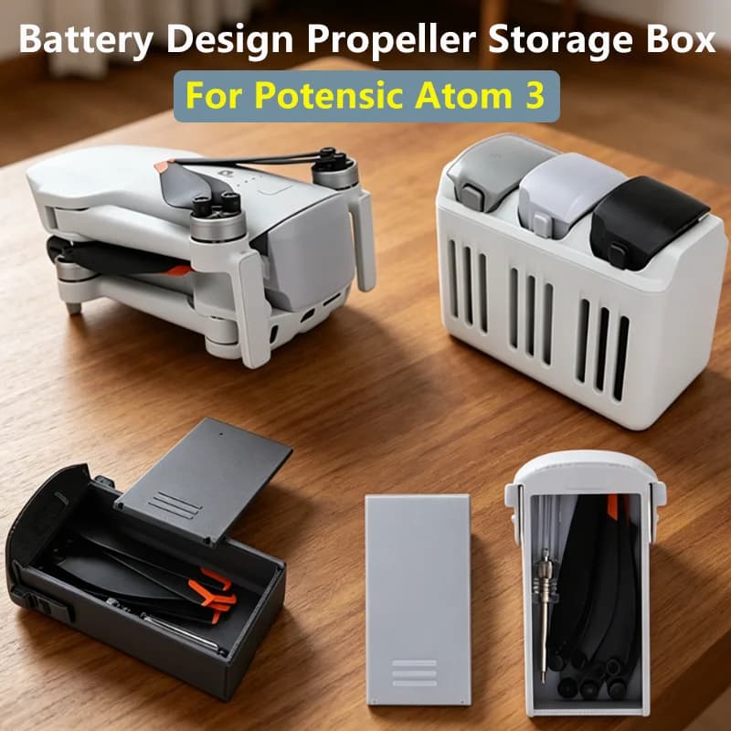 For Potensic ATOM 3 Drone Propellers Storage Case Atom 3 Blade Anti-pressure Dustproof Battery Shape Protection Box Accessories