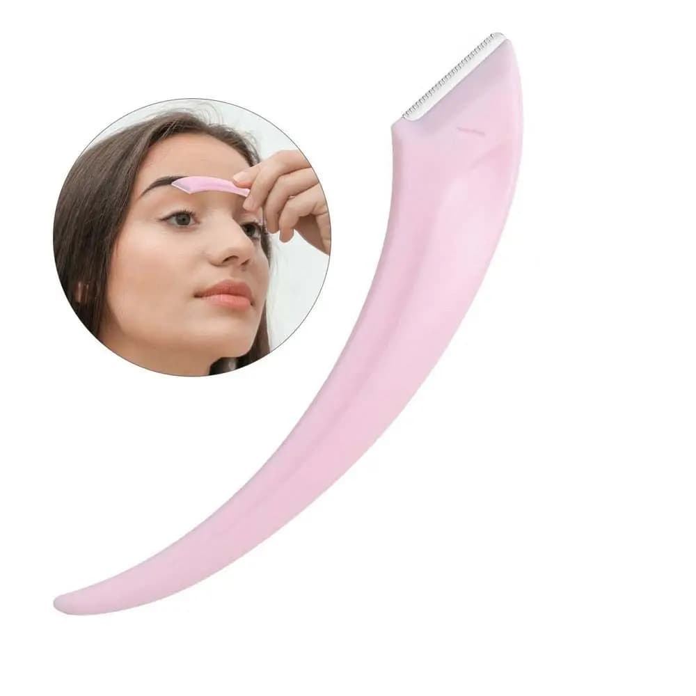 Curved Moon Shaped Curved Eyebrow Trimmer Makeup Tool Facial Hair beard grooming Curved Eyebrow Shaper Shaver Stainless Steel