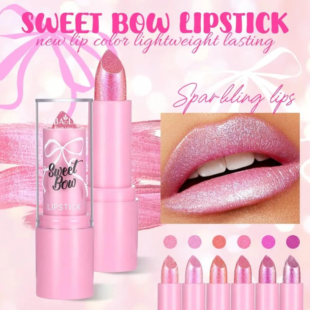 Rossetto metallizzato Diamond Shine, idratante, rosa perlescente, ad alta coprenza, rossetto sexy per donne