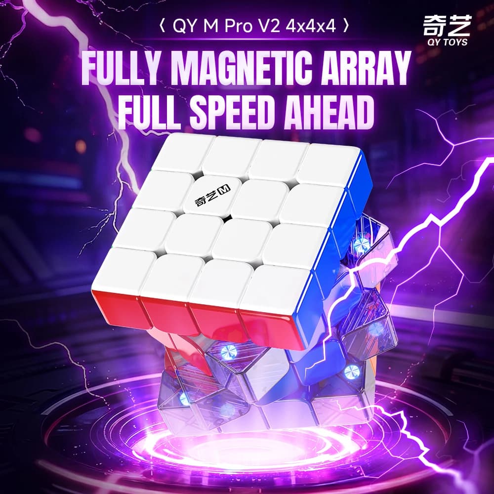 QiYi M Pro V2 4x4 UV Magnetic Magic Cube Speed Cube Fidget Toys Qiyi 4x4 M pro flagship Cubo Magico Puzzle