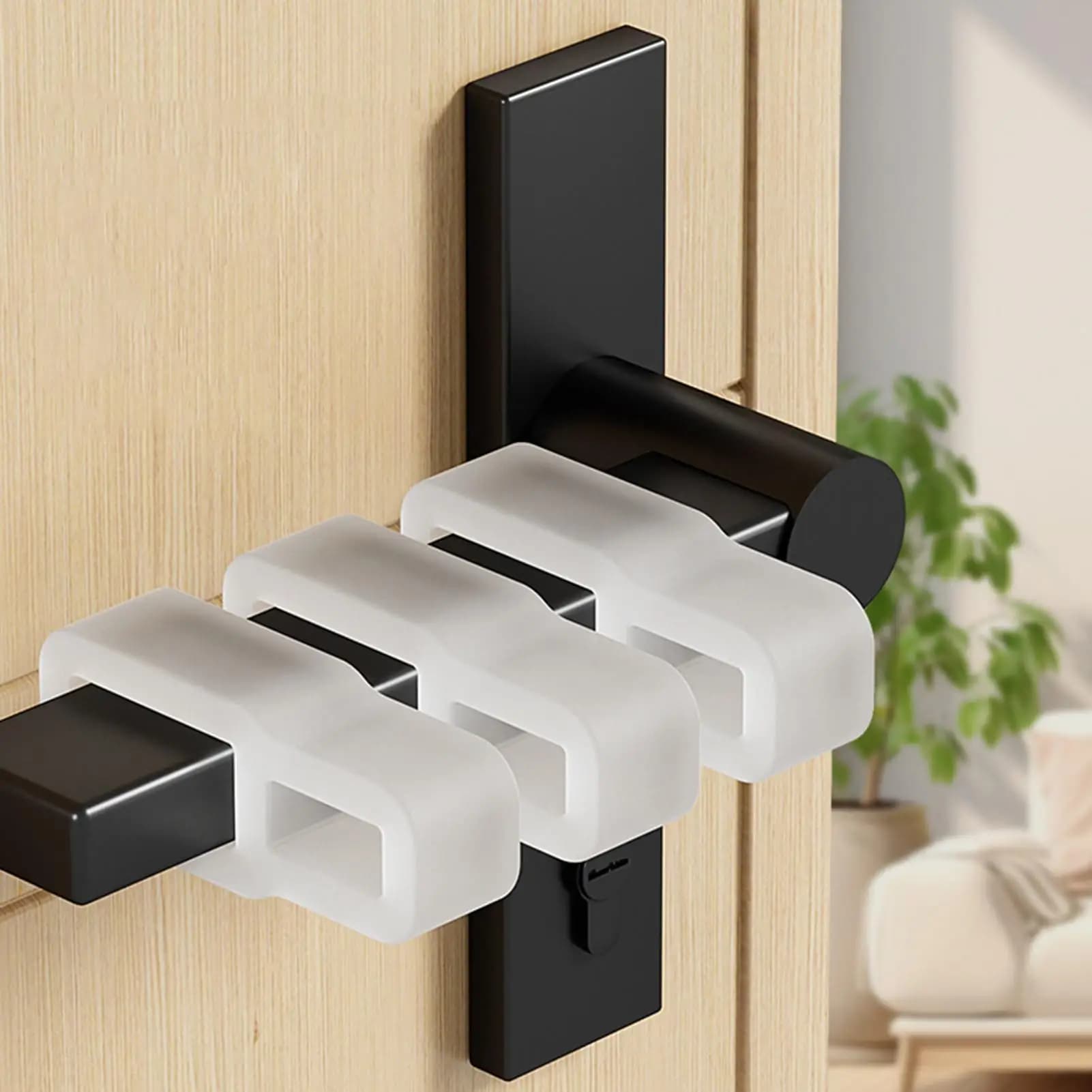 Soft Silicone Door Knob Stopper Door Knob Protective Cover No Drilling Door Bumper Stopper Furniture Protectors
